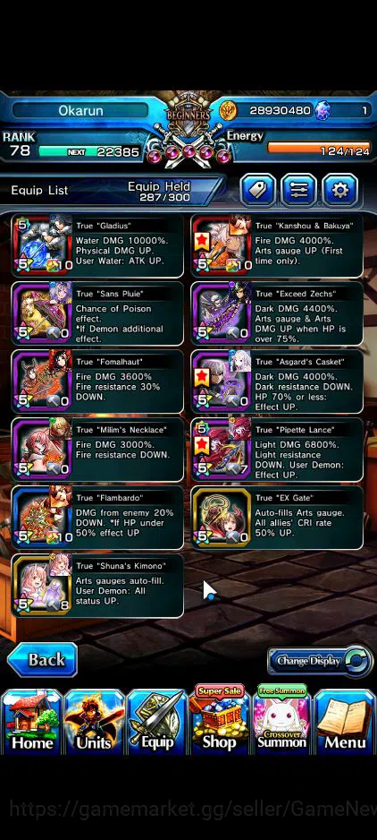 Grand Summoners Accounts Global|Rank 78|45 RGB|18 Ascend|RoyTW,Kirisame,Chl image 5