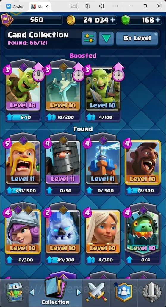 Clash Royale Accounts Mobile |Trophy 3550|4 EVO Cards|1 Hero Card|168 Ge image 3
