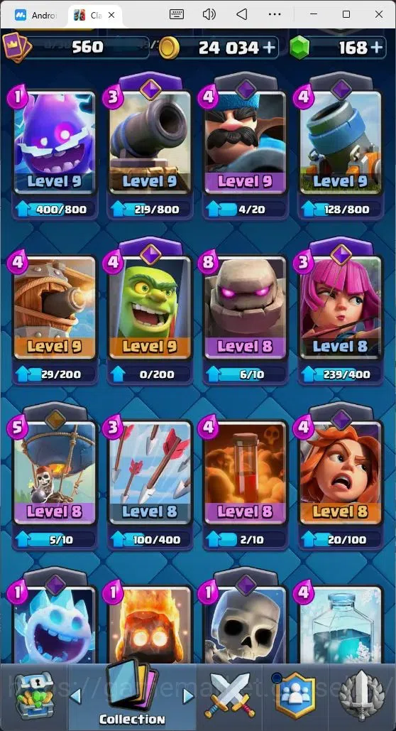 Clash Royale Accounts Mobile |Trophy 3550|4 EVO Cards|1 Hero Card|168 Ge image 4