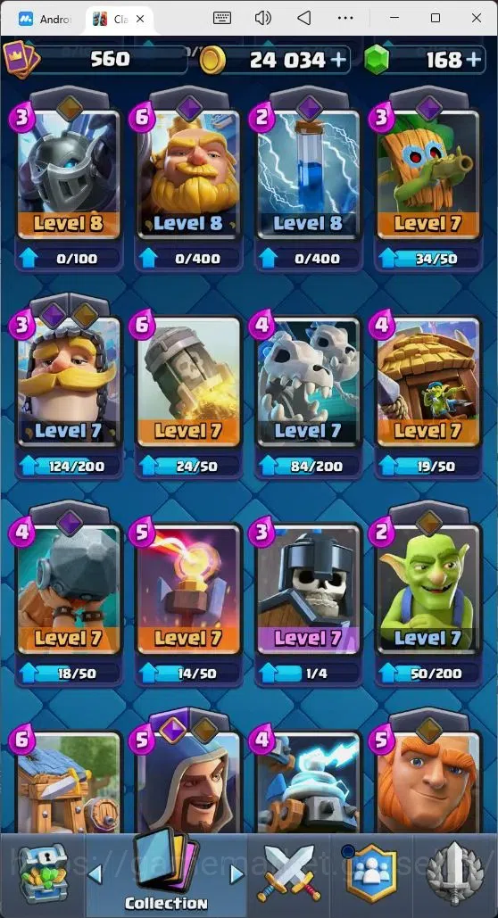 Clash Royale Accounts Mobile |Trophy 3550|4 EVO Cards|1 Hero Card|168 Ge image 6