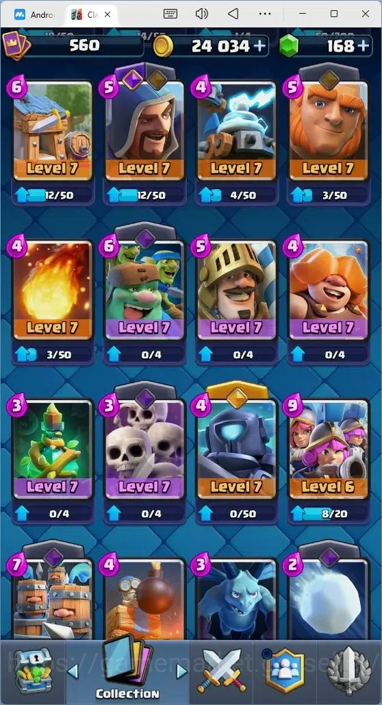 Clash Royale Accounts Mobile |Trophy 3550|4 EVO Cards|1 Hero Card|168 Ge image 7