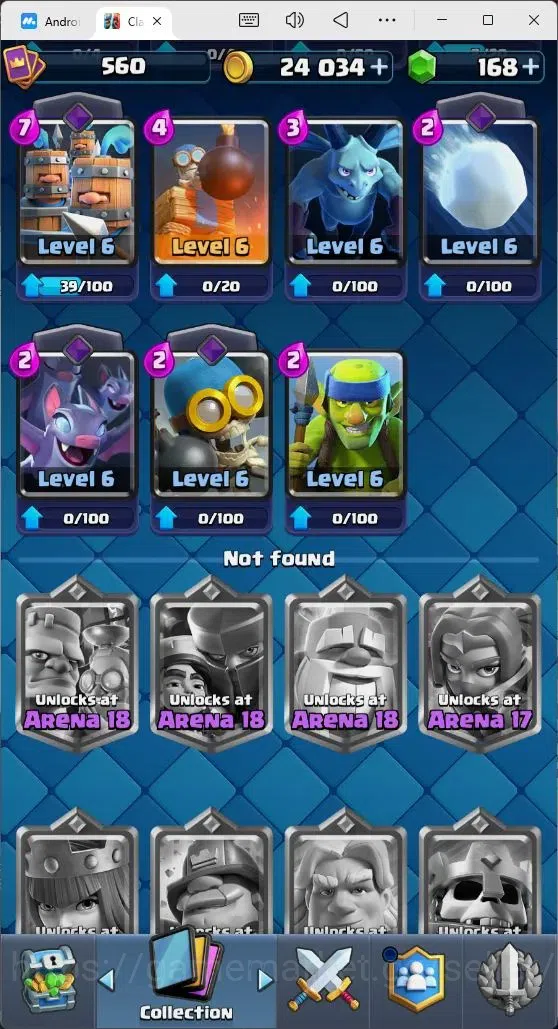 Clash Royale Accounts Mobile |Trophy 3550|4 EVO Cards|1 Hero Card|168 Ge image 8
