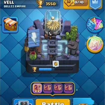 Clash Royale Starter Mobile |Trophy 3550|4 EVO Cards|1 Hero Card|168 Ge image 1