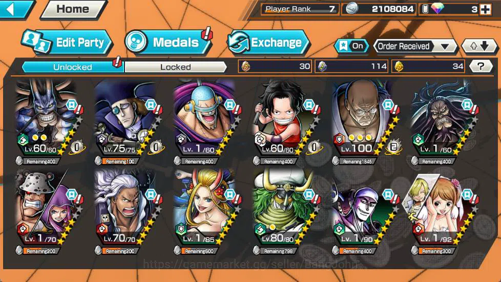 One Piece Bounty Rush Accounts GLOBAL|GF - |EX 2| Oniga kaido, St jaysaturn, more image 10