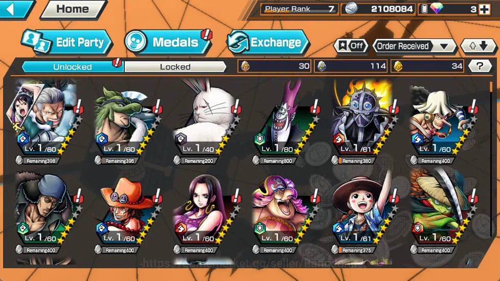 One Piece Bounty Rush Accounts GLOBAL|GF - |EX 2| Oniga kaido, St jaysaturn, more image 9