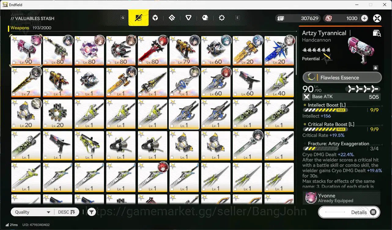 Arknights: Endfield Accounts ASIA | MID GAME | 4limit+4sign | Laevatain P1 +Sign | Yvonne + Sign | Gilberta +Sign| tangtang 15