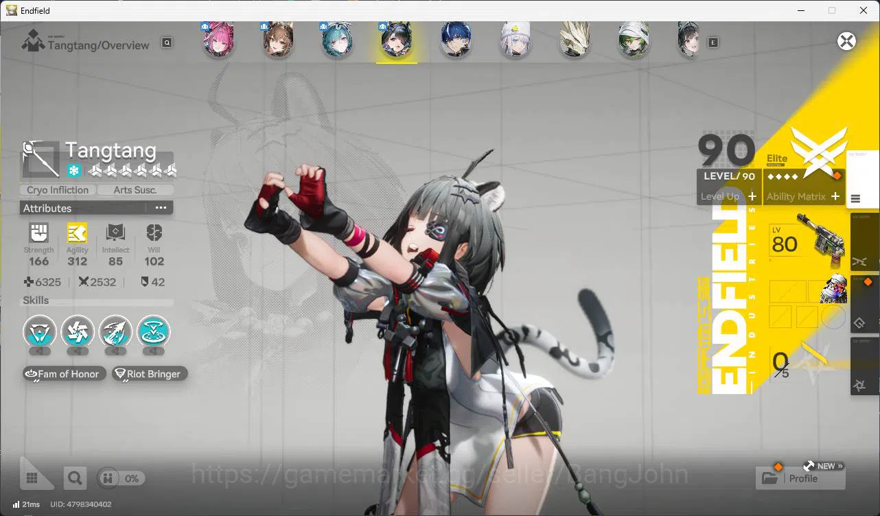 Arknights: Endfield Accounts ASIA | MID GAME | 4limit+4sign | Laevatain P1 +Sign | Yvonne + Sign | Gilberta +Sign| tangtang 8