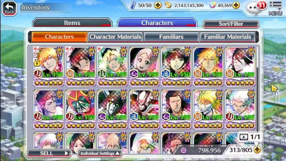 Bleach: Brave Souls Accounts Others [GLOBAL]|40K Orb|2 Ichigo Renewed,TYBW26 Candice,TYBW25 [Yachiru,Nemu],Renewed 10