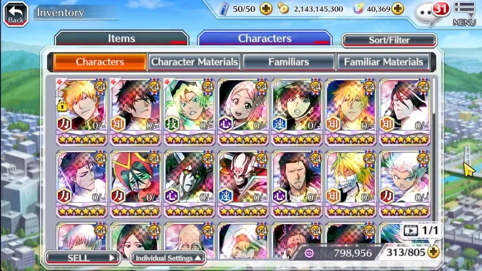 Bleach: Brave Souls Accounts Others [GLOBAL]|40K Orb|2 Ichigo Renewed,TYBW26 Candice,TYBW25 [Yachiru,Nemu],Renewed 11