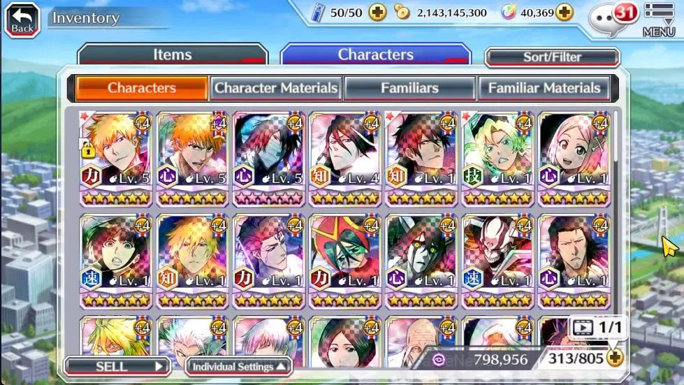 Bleach: Brave Souls Accounts Others [GLOBAL]|40K Orb|2 Ichigo Renewed,TYBW26 Candice,TYBW25 [Yachiru,Nemu],Renewed 12