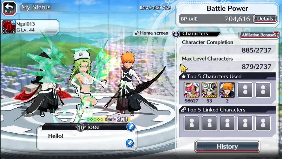 Bleach: Brave Souls Accounts Others [GLOBAL]|40K Orb|2 Ichigo Renewed,TYBW26 Candice,TYBW25 [Yachiru,Nemu],Renewed 3