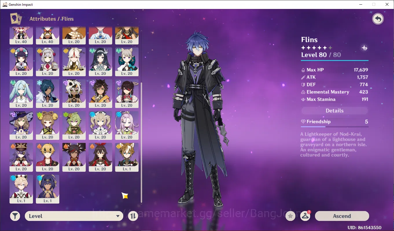 Genshin Impact Accounts ASIA | AR 43, flins, columbinna, yumemizu, dehya m image 13
