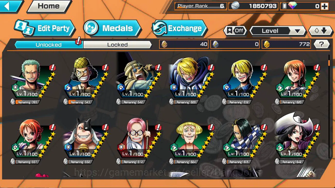 One Piece Bounty Rush Accounts Others GLOBAL | 3 ex, FR shanks, St Ethanbaron, DD shanks, Bikini hancock Check SS OPBR160B 4