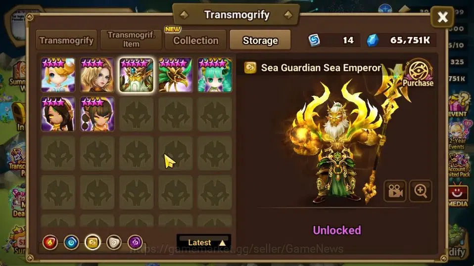 Summoners War: Sky Arena Accounts GLOBAL Lv 76|1 LD[Vivachel]|35 Total NB5[Leo,Olive image 16