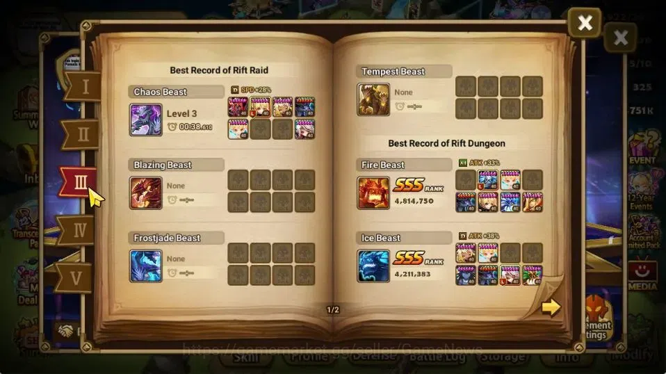Summoners War: Sky Arena Accounts GLOBAL Lv 76|1 LD[Vivachel]|35 Total NB5[Leo,Olive image 5