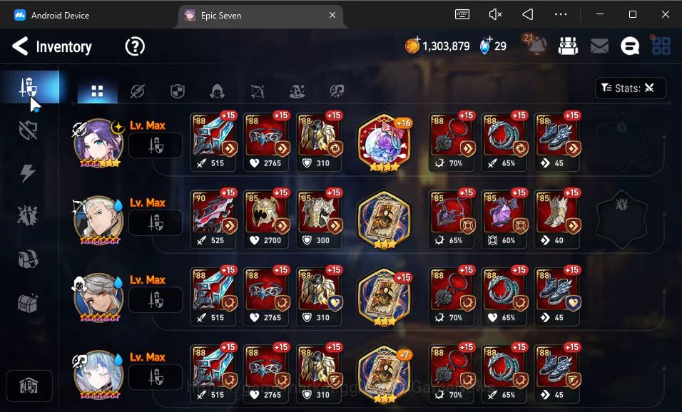 Epic Seven Accounts GLOBAL Unverif|New Era|6 ML(LOTScales,C Lilias,US image 13