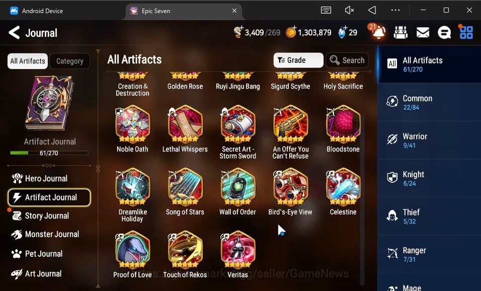 Epic Seven Accounts GLOBAL Unverif|New Era|6 ML(LOTScales,C Lilias,US image 14