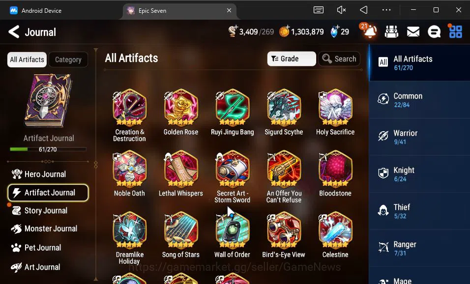 Epic Seven Accounts GLOBAL Unverif|New Era|6 ML(LOTScales,C Lilias,US image 15