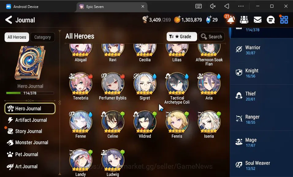 Epic Seven Accounts GLOBAL Unverif|New Era|6 ML(LOTScales,C Lilias,US image 16