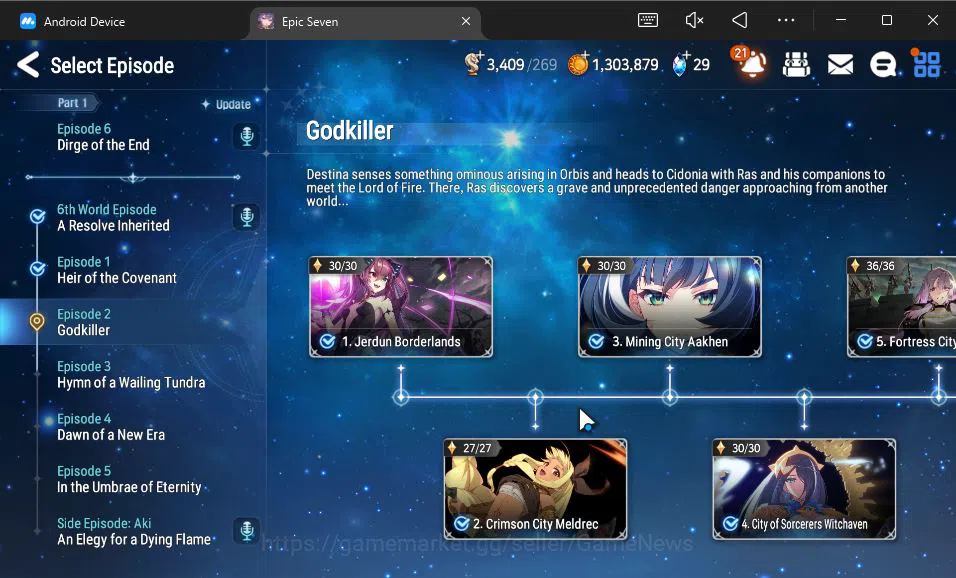 Epic Seven Accounts GLOBAL Unverif|New Era|6 ML(LOTScales,C Lilias,US image 7