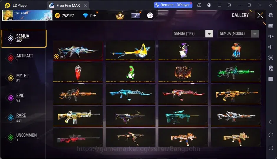 Free Fire Accounts Indonesia | EVO GUNL: XM8- Destiny Guardian Lv5 |  image 5