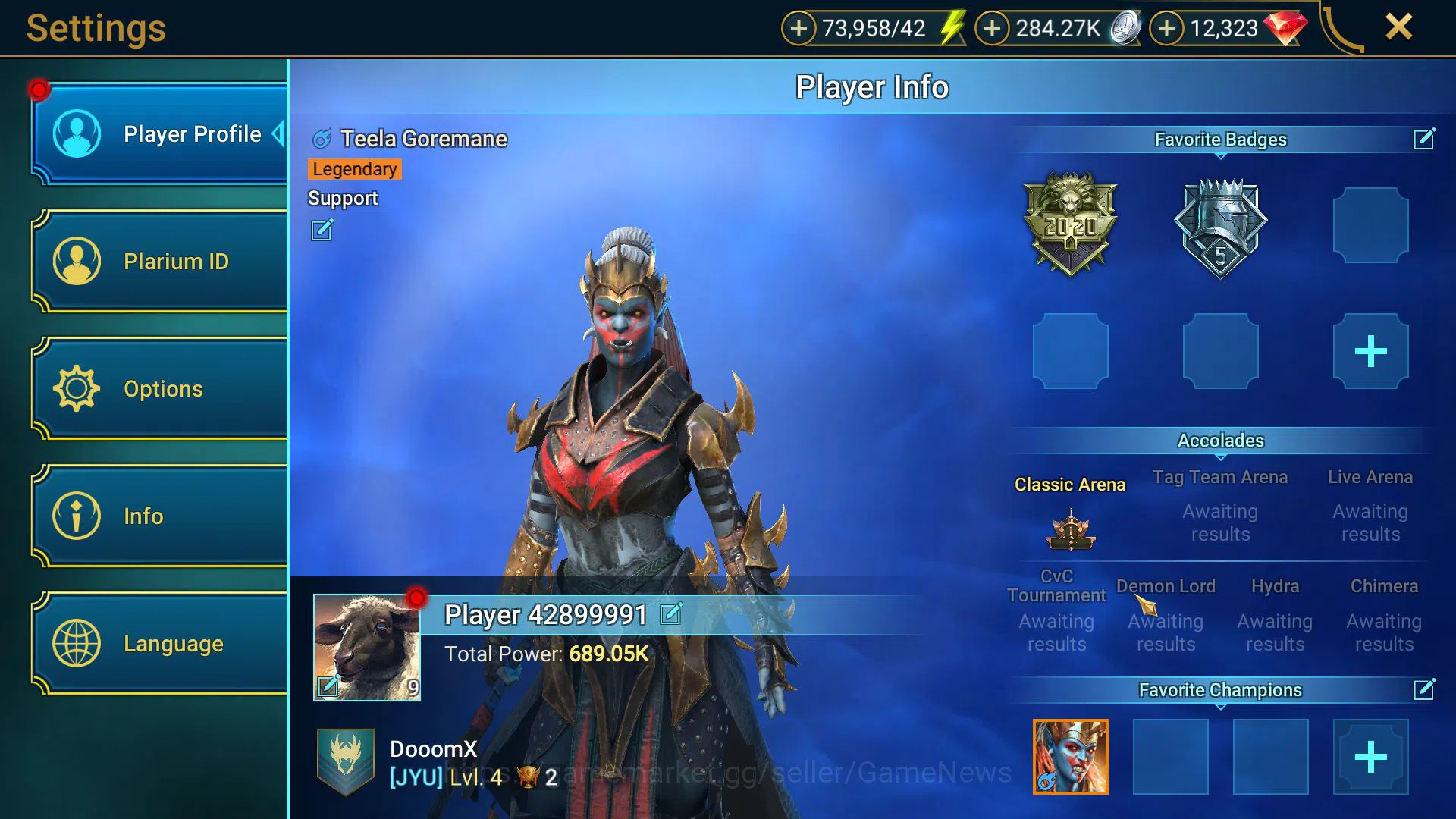 Raid: Shadow Legends Accounts Mid-Game Lv 9 689K Power|1 Mythical(Galleus Bloodcrest)21 2