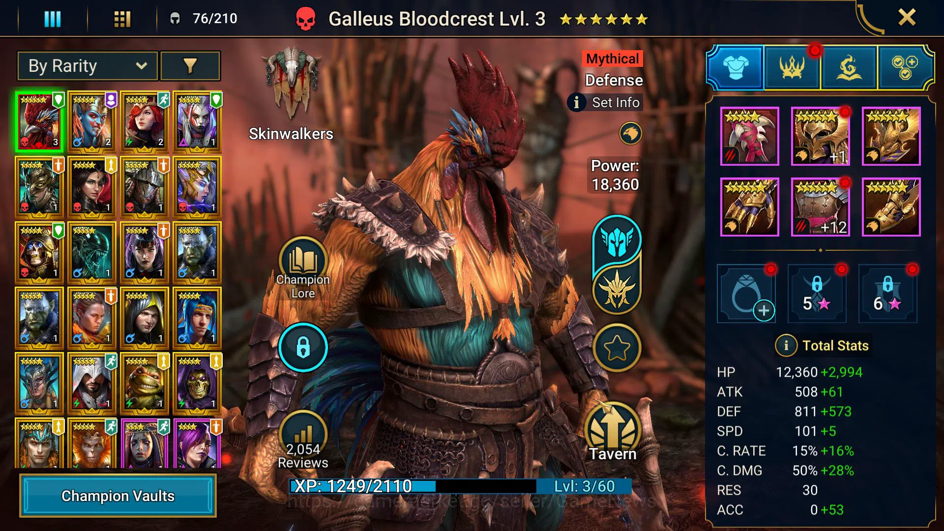 Raid: Shadow Legends Accounts Mid-Game Lv 9 689K Power|1 Mythical(Galleus Bloodcrest)21 3