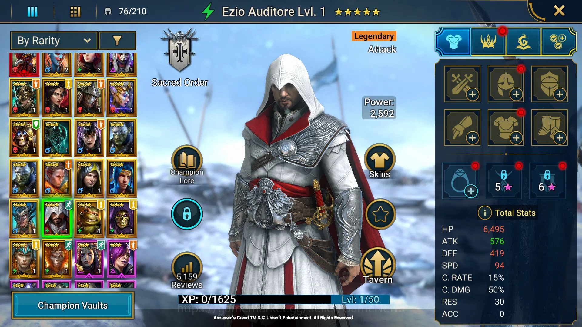 Raid: Shadow Legends Accounts Mid-Game Lv 9 689K Power|1 Mythical(Galleus Bloodcrest)21 4