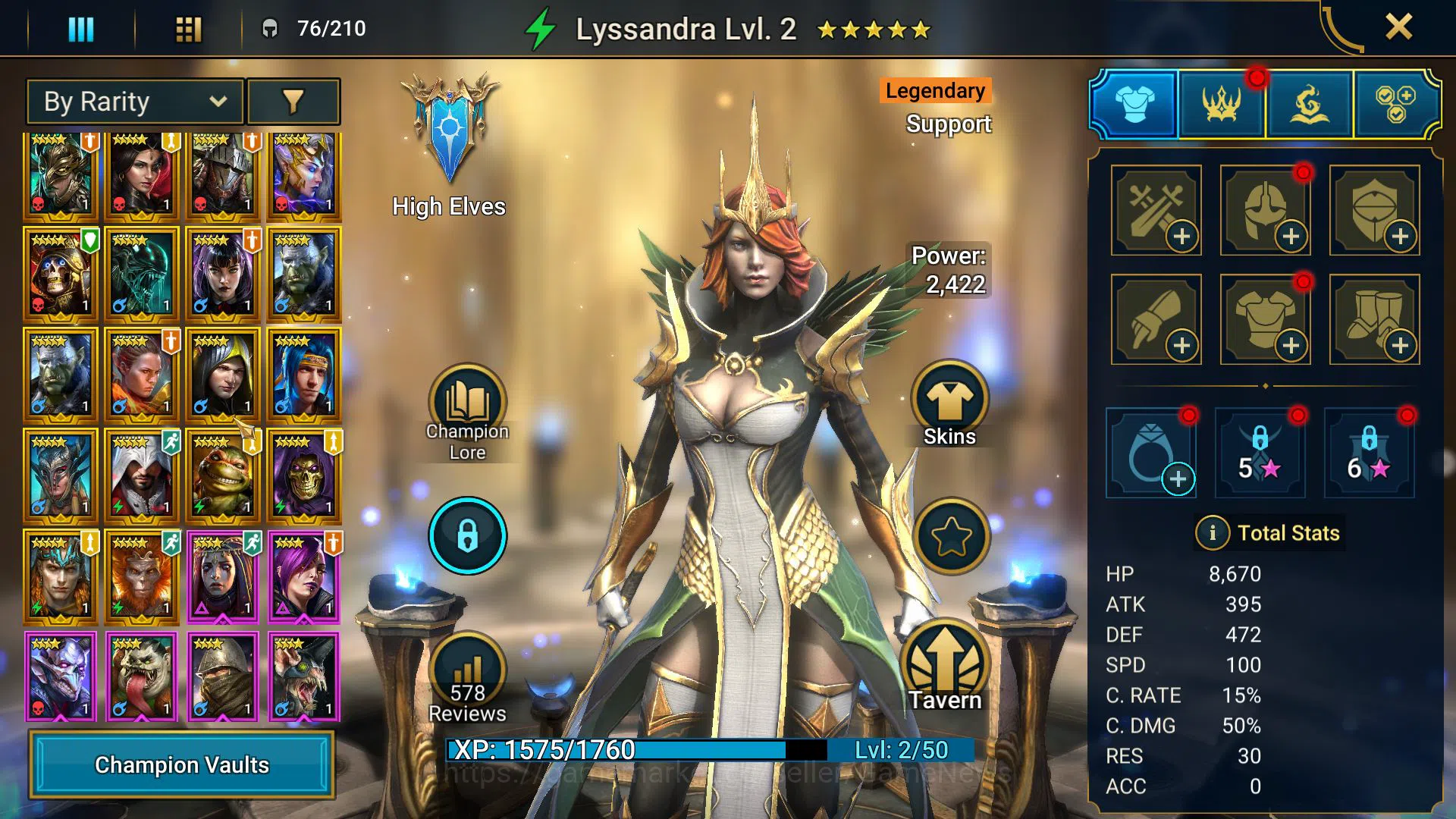 Raid: Shadow Legends Accounts Mid-Game Lv 9 689K Power|1 Mythical(Galleus Bloodcrest)21 6