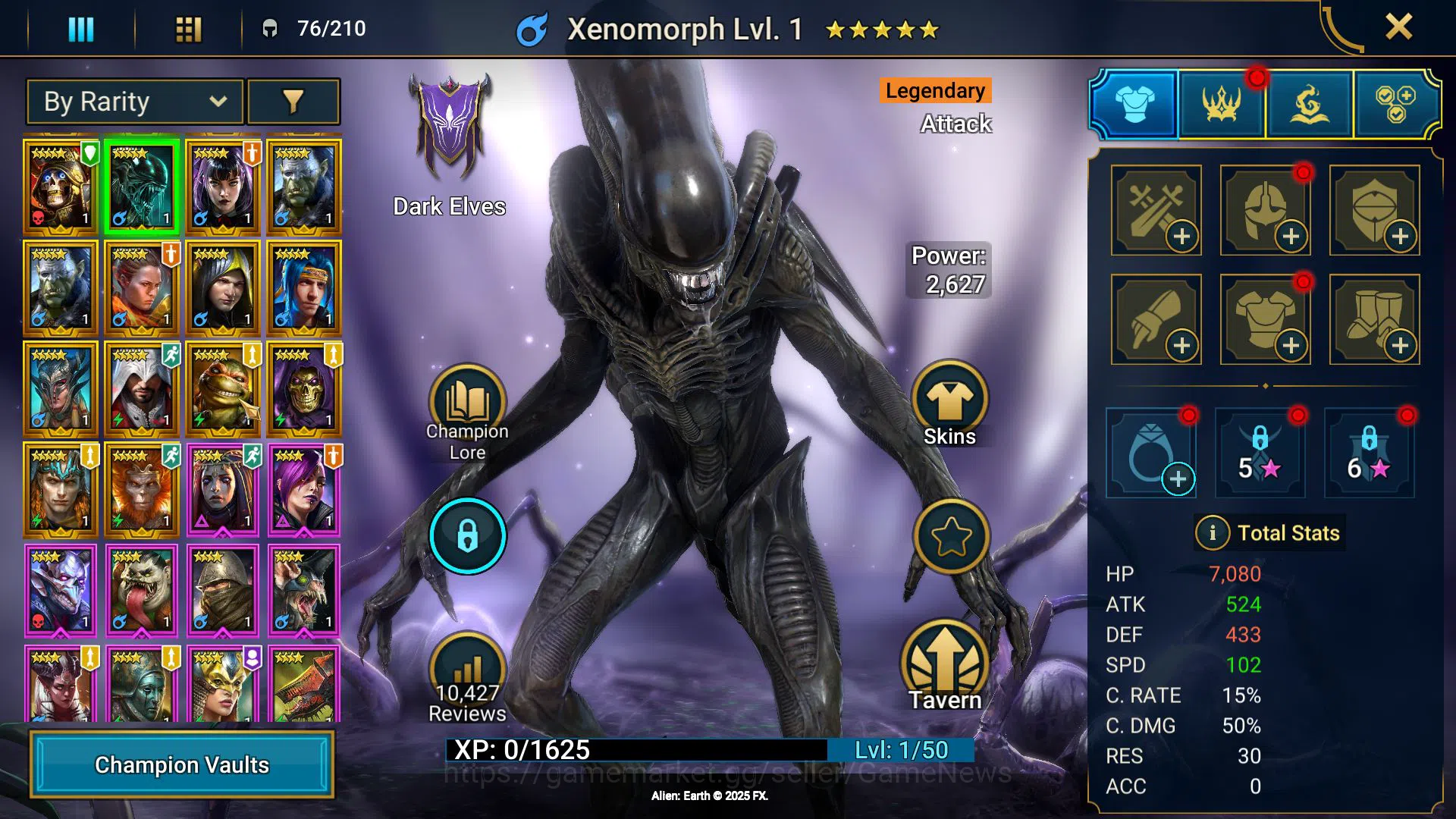 Raid: Shadow Legends Accounts Mid-Game Lv 9 689K Power|1 Mythical(Galleus Bloodcrest)21 7