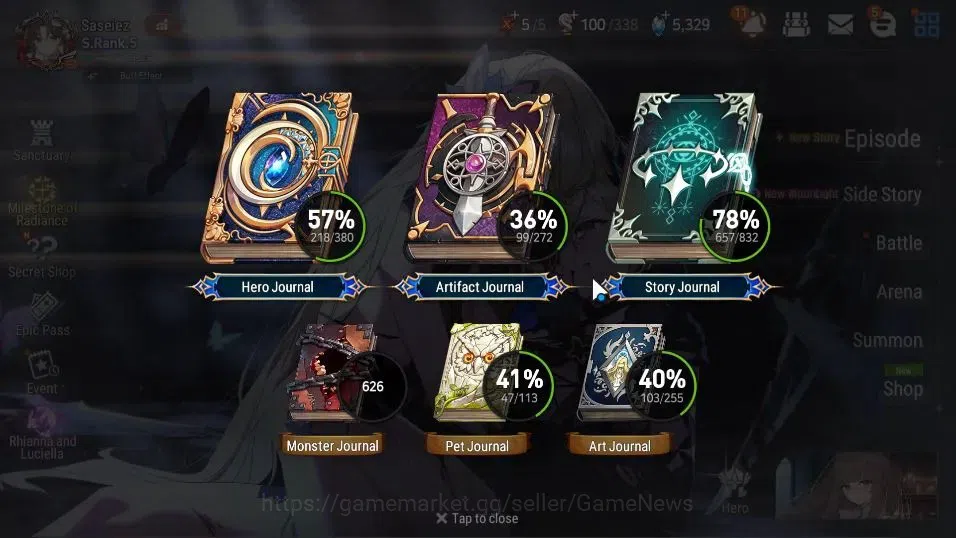 Epic Seven Accounts ASIA UnVerif|21 ML(Rhina&Lucil,LOTScales,BArunka,g image 3