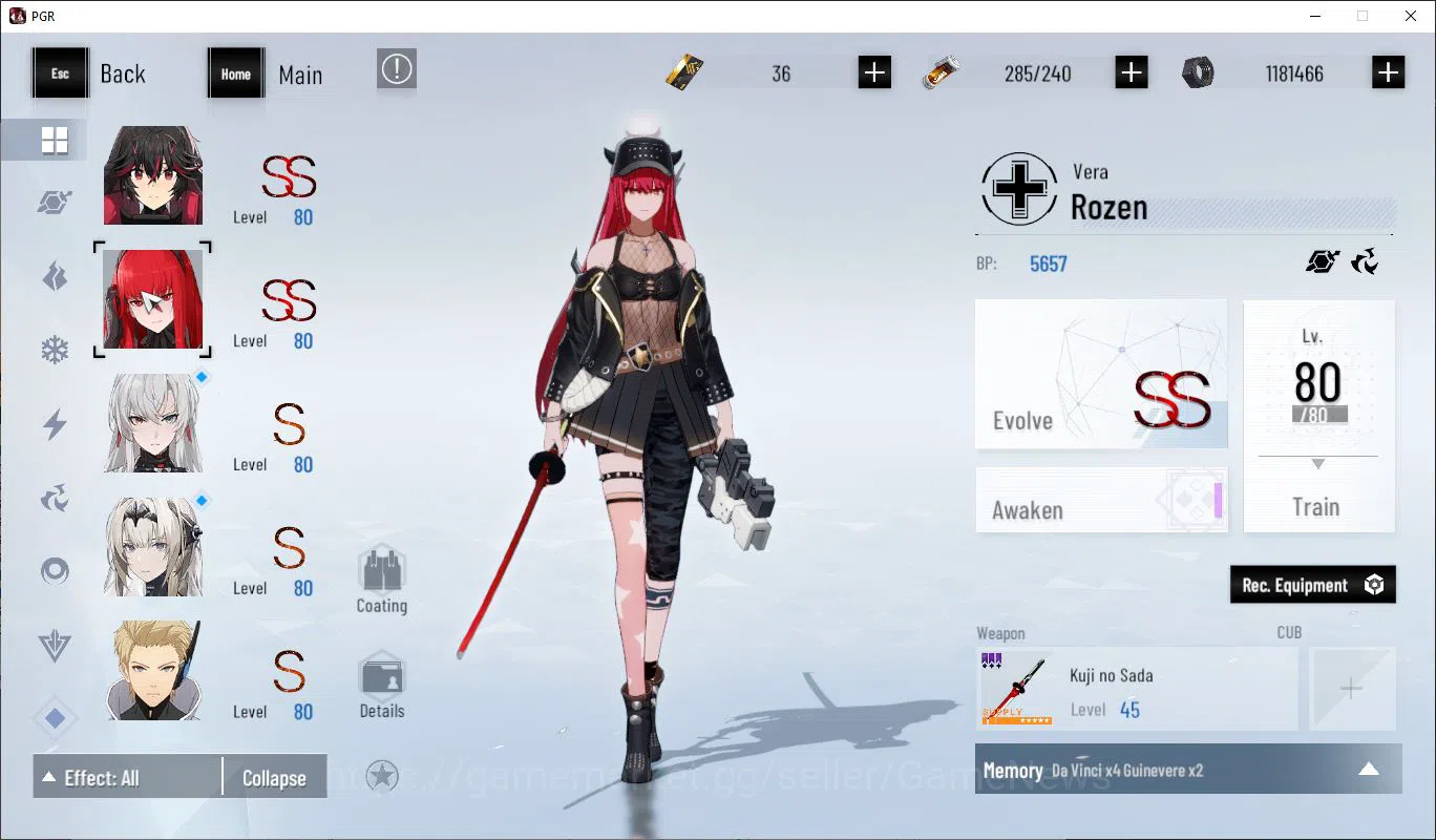 Punishing: Gray Raven Accounts ASIA | Midgame Plume SS+Sign, Rozen SS, S Member ( image 4
