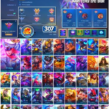 Mobile Legends: Bang Bang Collector #3572 307 Skins | Legend Freya | Collector Gusion, image 1