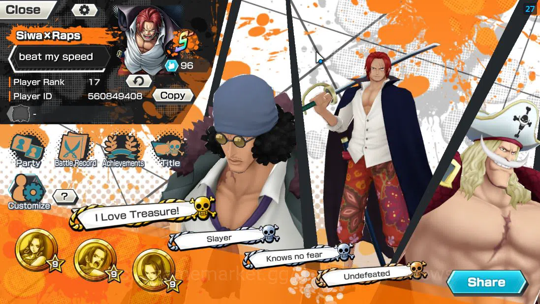 One Piece Bounty Rush Accounts Global| 3 EX| Divine Departure Shanks,Blackbeard P image 2
