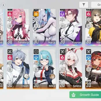 Chaos Zero Nightmare Accounts Global|Lv 35| 6 SSR |SerenielM1,Narja,TenebriaM1,Kayron,Veronica,Kayron| 7 SR