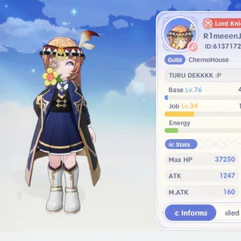 Ragnarok: The New World Accounts Sv Edgga |Unverif|Lvl 76 Lord Knight|STR 97,VIT 52,ATK 1247|162K Zeny|3 SSR Pet (Dusk