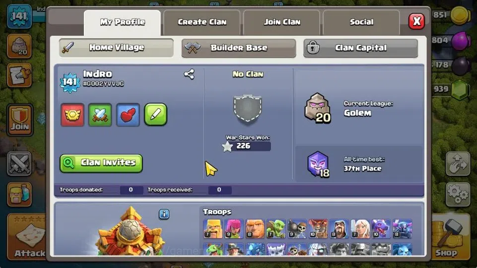Clash of Clans Accounts TH 16-BH 10|LV 141|Limited Skin|HH 9|BK 64,AQ 70,G image 2