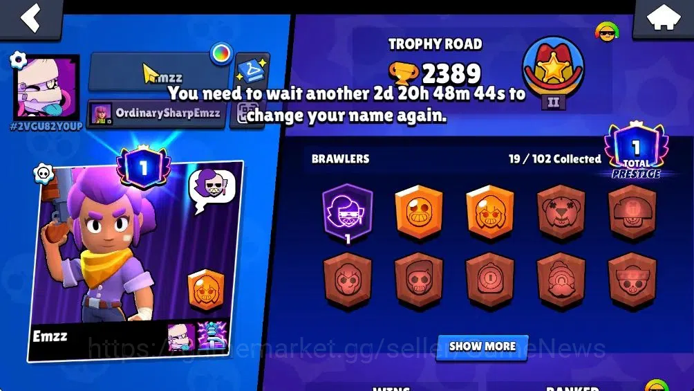 Brawl Stars Accounts 2389 Trophy|19 Brawlers 2 Max Lvl [Full Buffies Em image 20