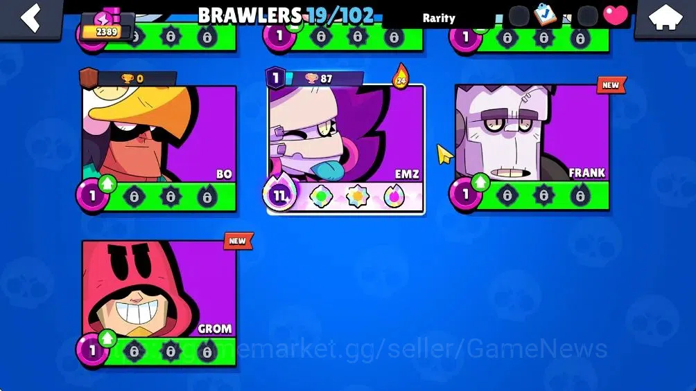 Brawl Stars Accounts 2389 Trophy|19 Brawlers 2 Max Lvl [Full Buffies Em image 6