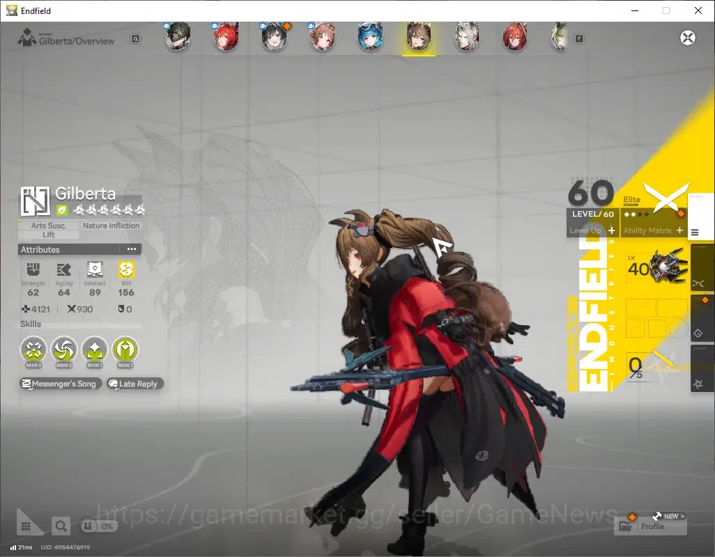 Arknights: Endfield Accounts ASIA|Lv 50|11,3k Arsenal|7 SSR (2 Limited) + 7 (*6 Weapon)|1 WP 4