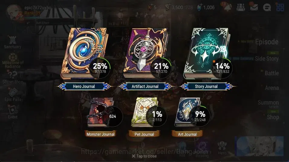 Epic Seven Accounts Global | 3 ML(WOTM Tenebria,EW Ludwing,BM Haste)Et image 5
