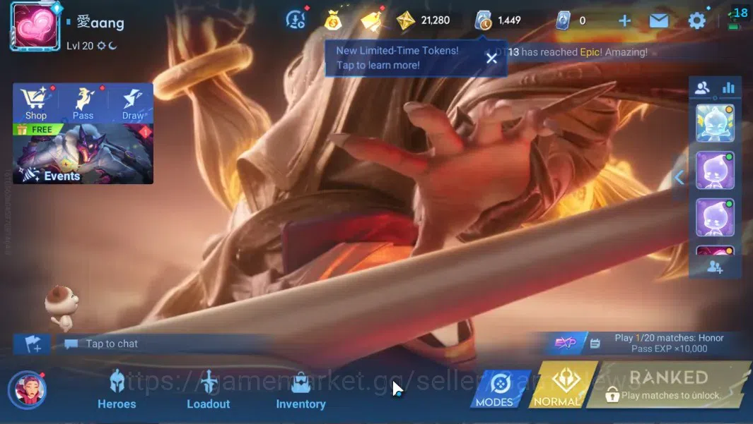 Honor of Kings Accounts Hero 43 Skin 30|Starter with Legend Skin(Di Renjie image 1