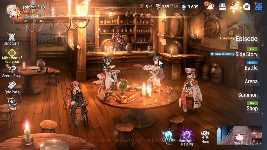 Epic Seven Accounts Global Unverif|New Era|8 ML(LOTScales,Barunka,NM L image 1