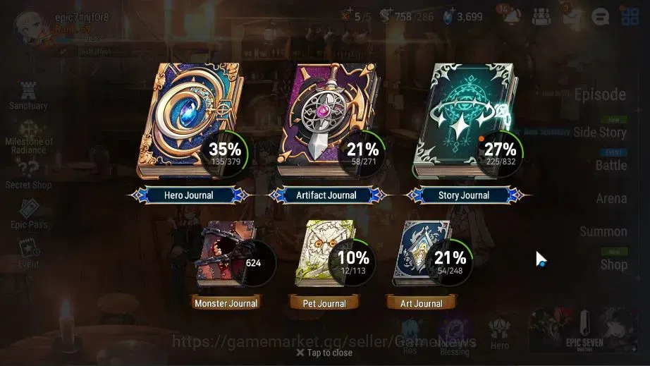 Epic Seven Accounts Global Unverif|New Era|8 ML(LOTScales,Barunka,NM L image 3