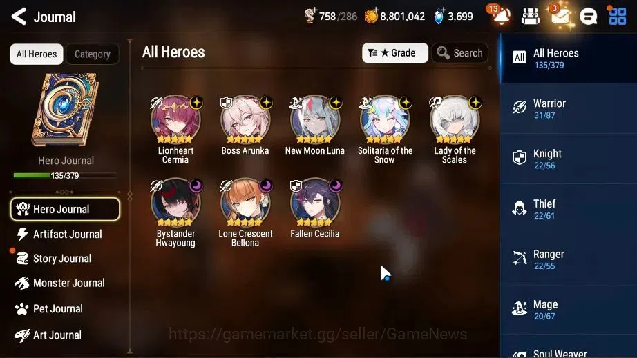 Epic Seven Accounts Global Unverif|New Era|8 ML(LOTScales,Barunka,NM L image 6
