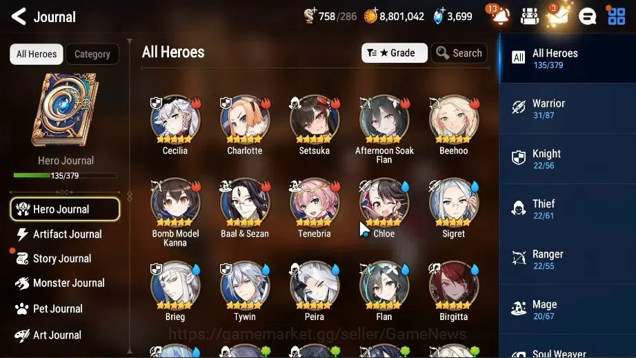 Epic Seven Accounts Global Unverif|New Era|8 ML(LOTScales,Barunka,NM L image 7