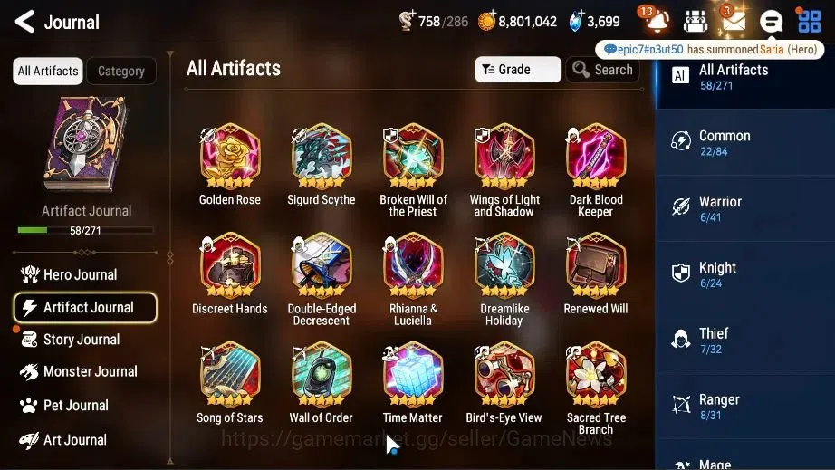 Epic Seven Accounts Global Unverif|New Era|8 ML(LOTScales,Barunka,NM L image 9