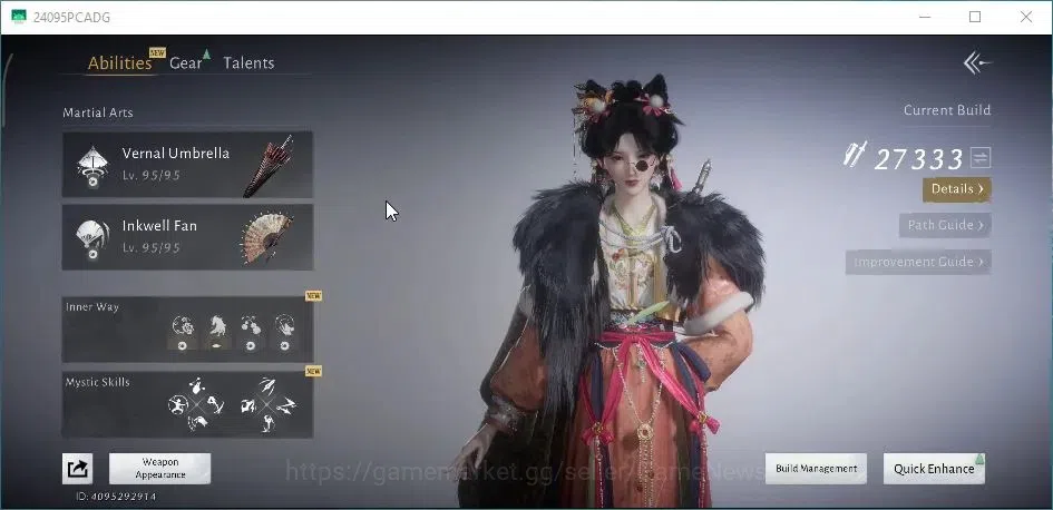 Where Winds Meet Accounts GLOBAL|Lv 95|GS 27K|Abyss Conqueror|1 RM|Peaceful  image 5