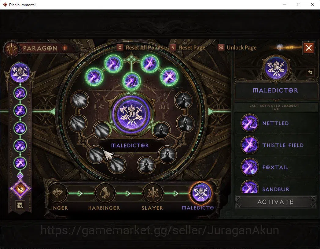 Diablo Immortal Accounts Mid-Tier SEA- Vasilly|Lv60(363)Necromancer|32K CR|Reso 480 |Inferno I|Paragon 10