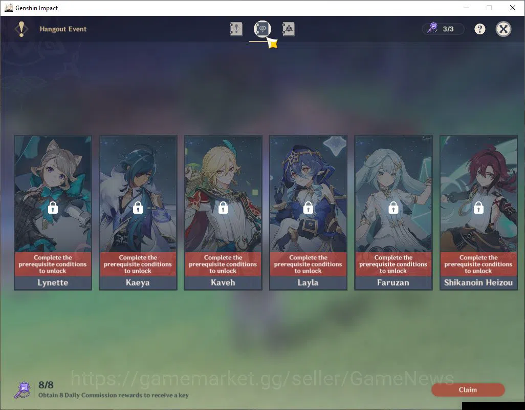 Genshin Impact Accounts ASIA|AR 55|6 Limited +3(*5Weapon)|[ArlecchinoC1,Fl image 13